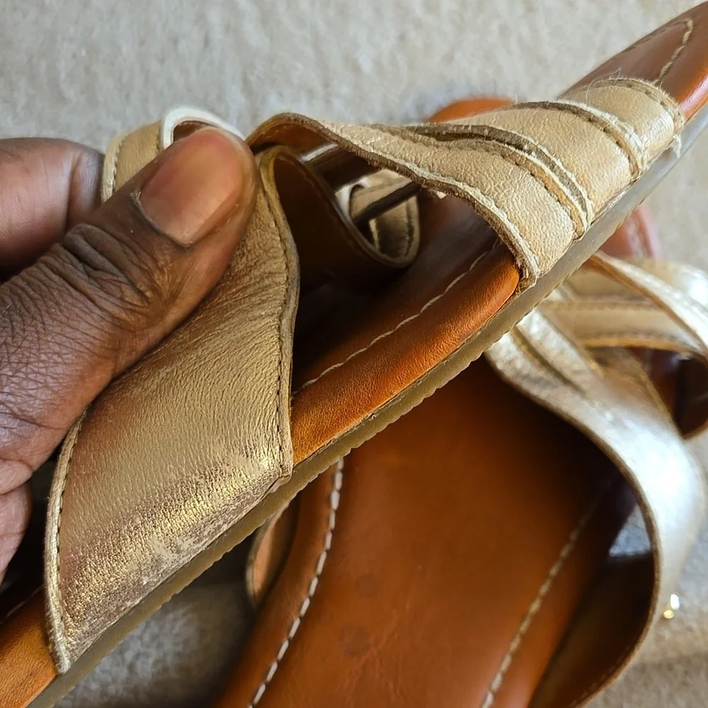 UGG Kenleigh Slide Women's Metallic Gold Sandals Summer Shoes Size 8